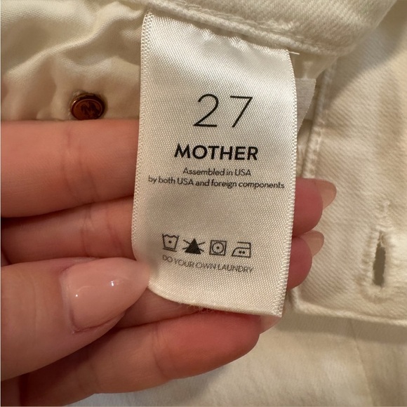 MOTHER The Tripper Ankle Fray Jeans in White Unfairest of Them All Jeans Size 27 - Picture 13 of 16